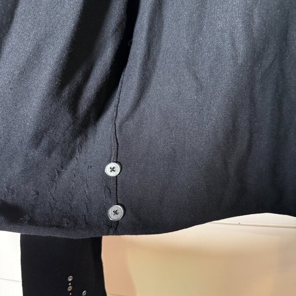 Tommy Hilfiger Long Sleeve Cardigan Hooks Closure Wrap Tie Black Size Medium - Picture 6 of 7